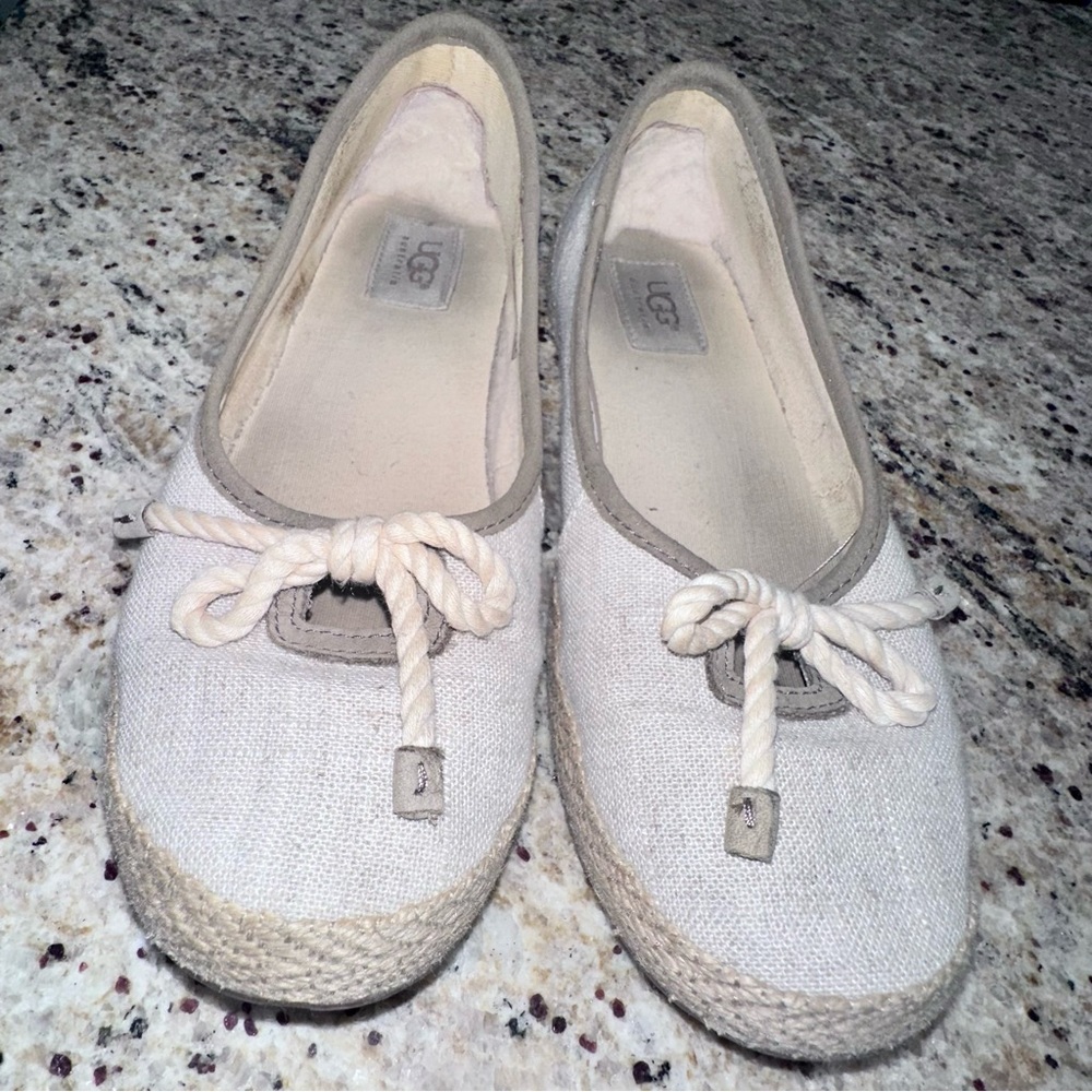Oatmeal canvas Ugg espadrilles